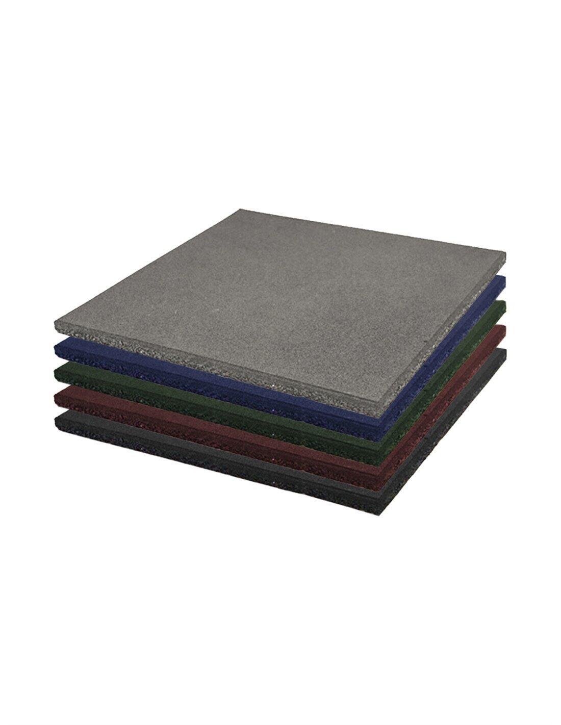 Telha de borracha sólida profissional | 50x50cm | especial para ginásios e