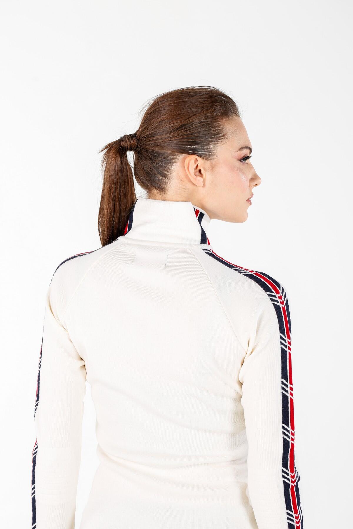 Asya - Sweter Damski ze 100% Wełny Merino XL, Biały 7/7