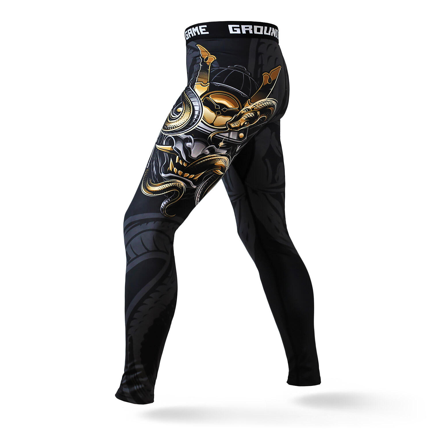 GROUND GAME Leggings MMA da uomo Ground Game Oni Samurai