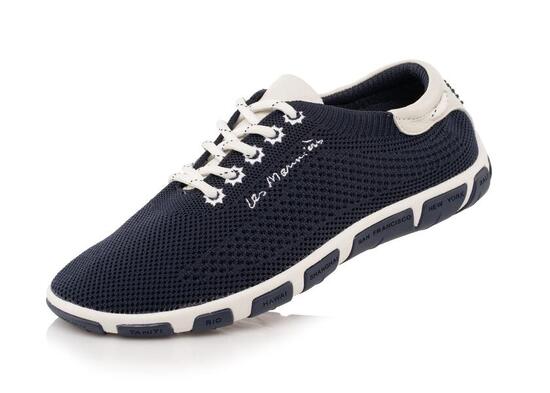 Tennis toile - Sport - Femme - Lacets, talon 25 mm - JAZARIA - Bleu
