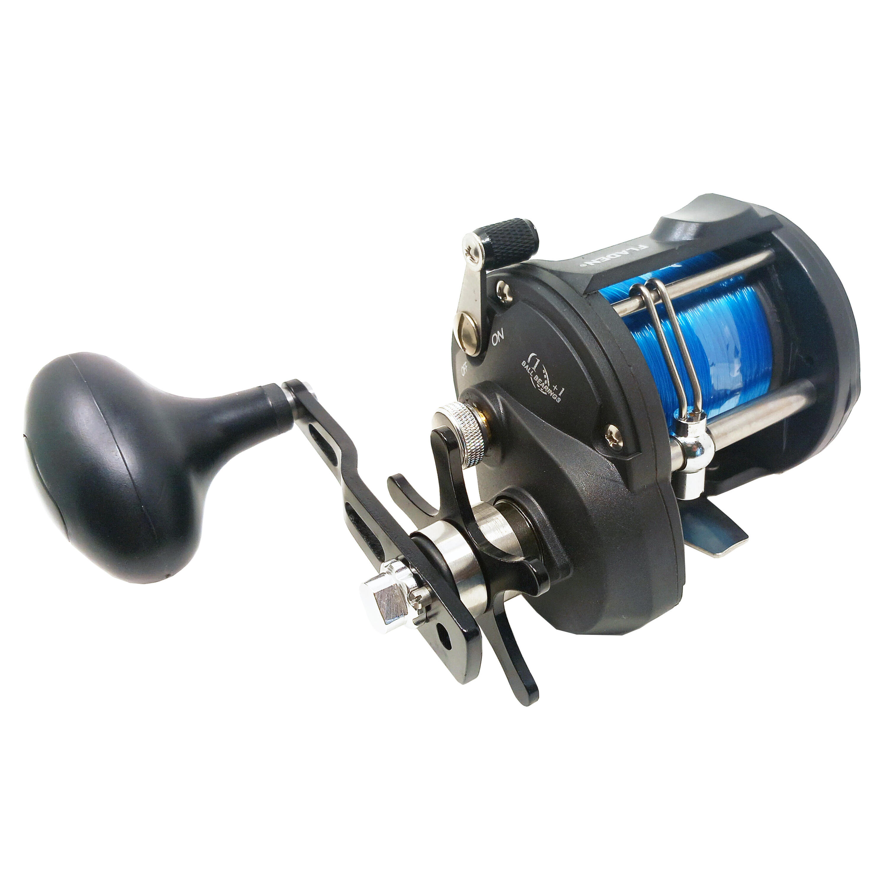FLADEN WARBIRD Multiplier Boat Reel 1+1 stainless steel bearings and line -on