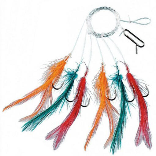 12 x  Assorted Rigs & Feathers For Mackerel 4/6