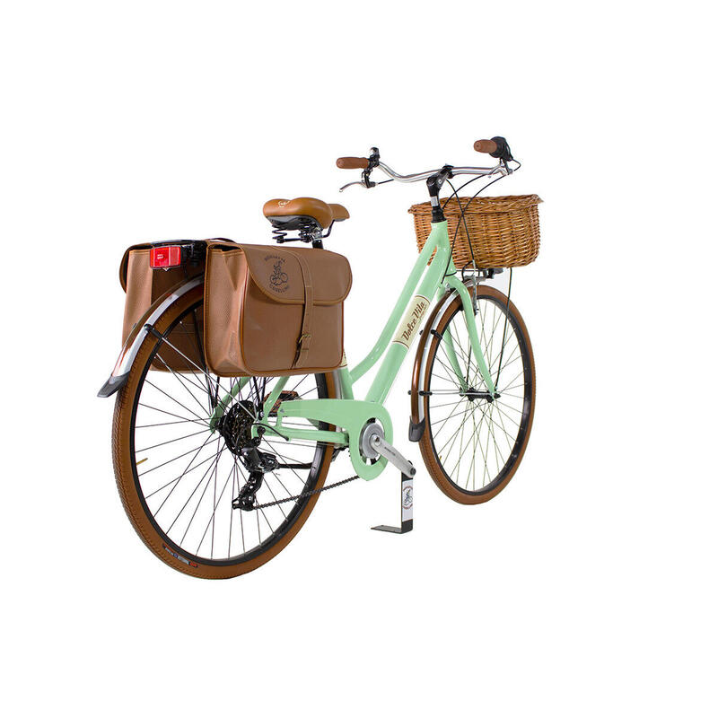 Vélo De Ville Femme MADICKS 26 Pouces - Beige Vintage Avec Panier Et Sacs - NEUF