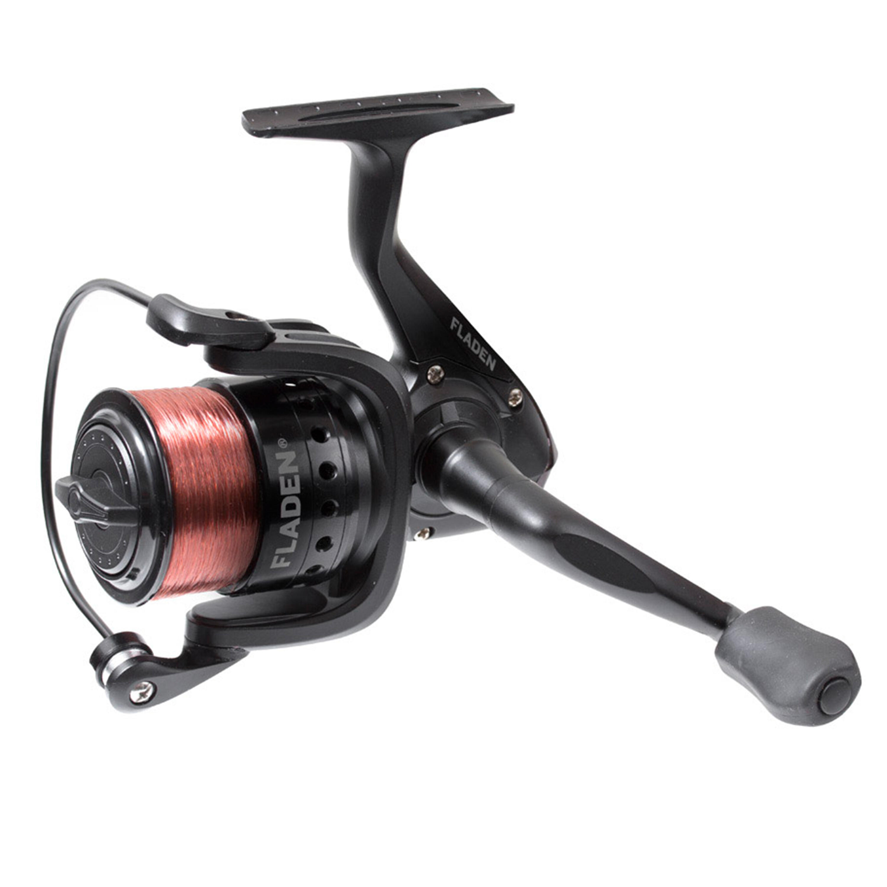 FLADEN VANTAGE Smoke Front Drag Fixed Spool Reel - 3+1bb IAR - Spare Spool + Line-On