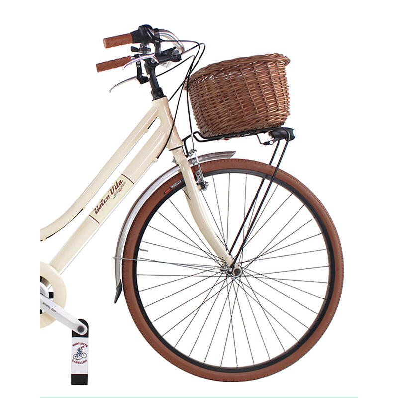 Bicicletă de oraș Dolce Vita by Canellini OLDSTYLE damă cu genți și coș