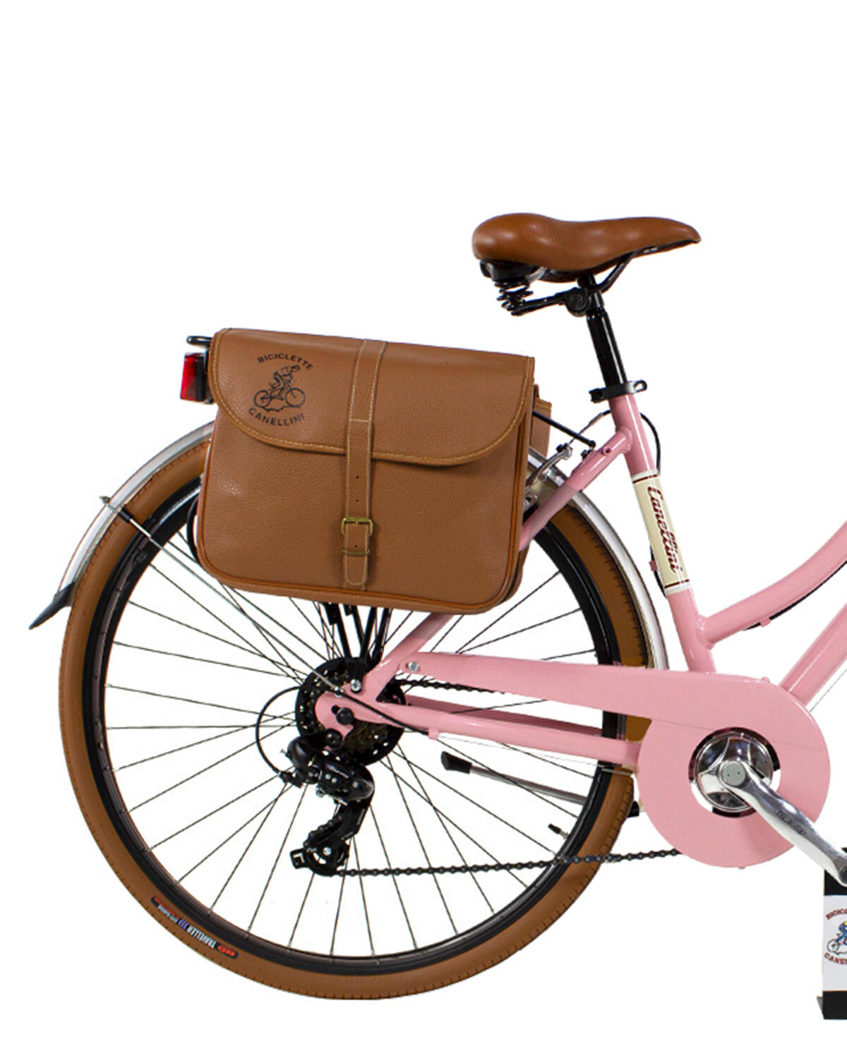 Bici da città Dolce Vita by Canellini donna con borse e cesto - Rosa 3/3