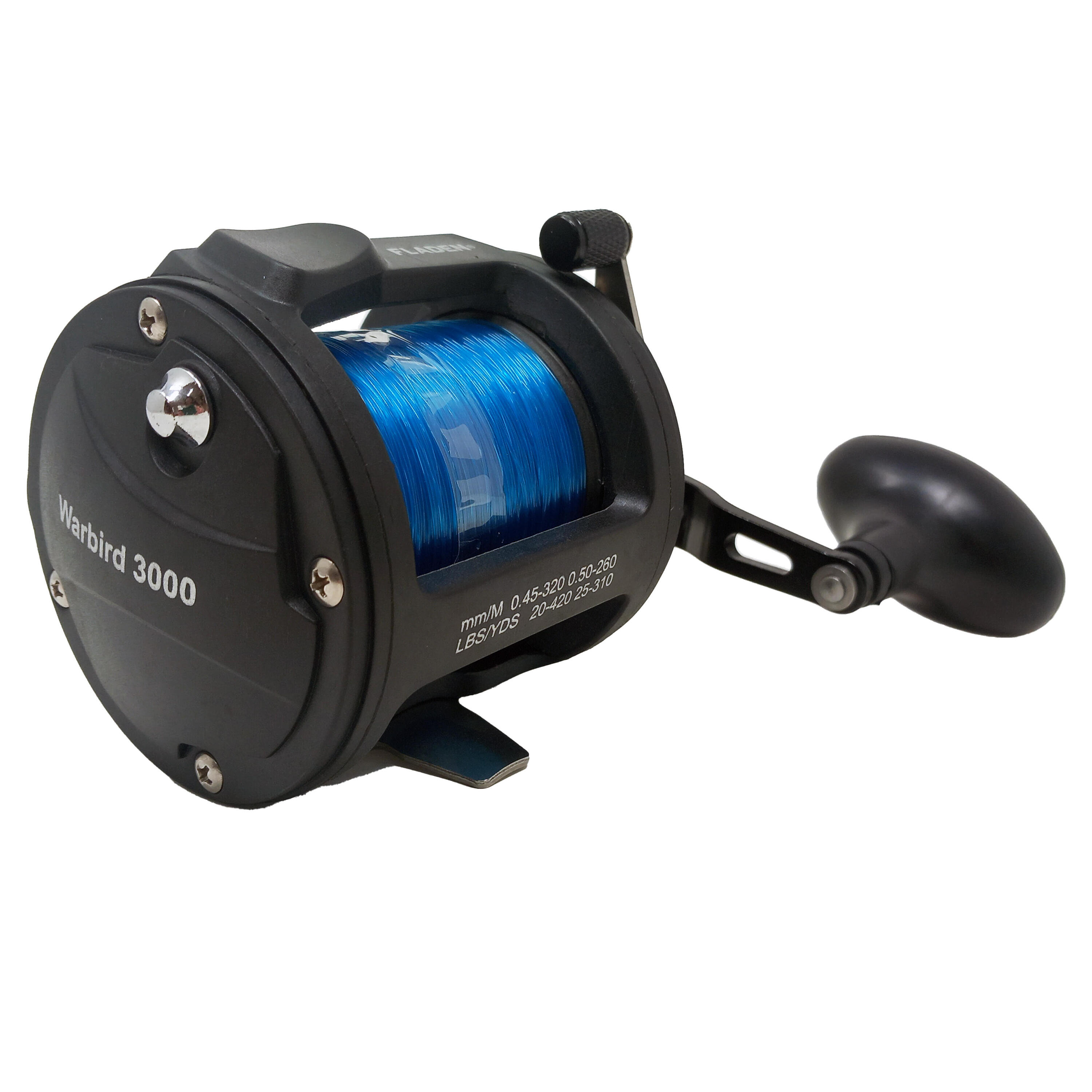 WARBIRD Multiplier Boat Reel 1+1 stainless steel bearings and line -on 3/3