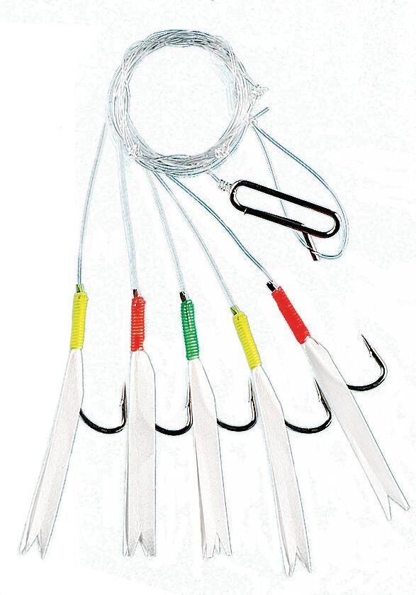 12 x  Assorted Rigs & Feathers For Mackerel 5/6