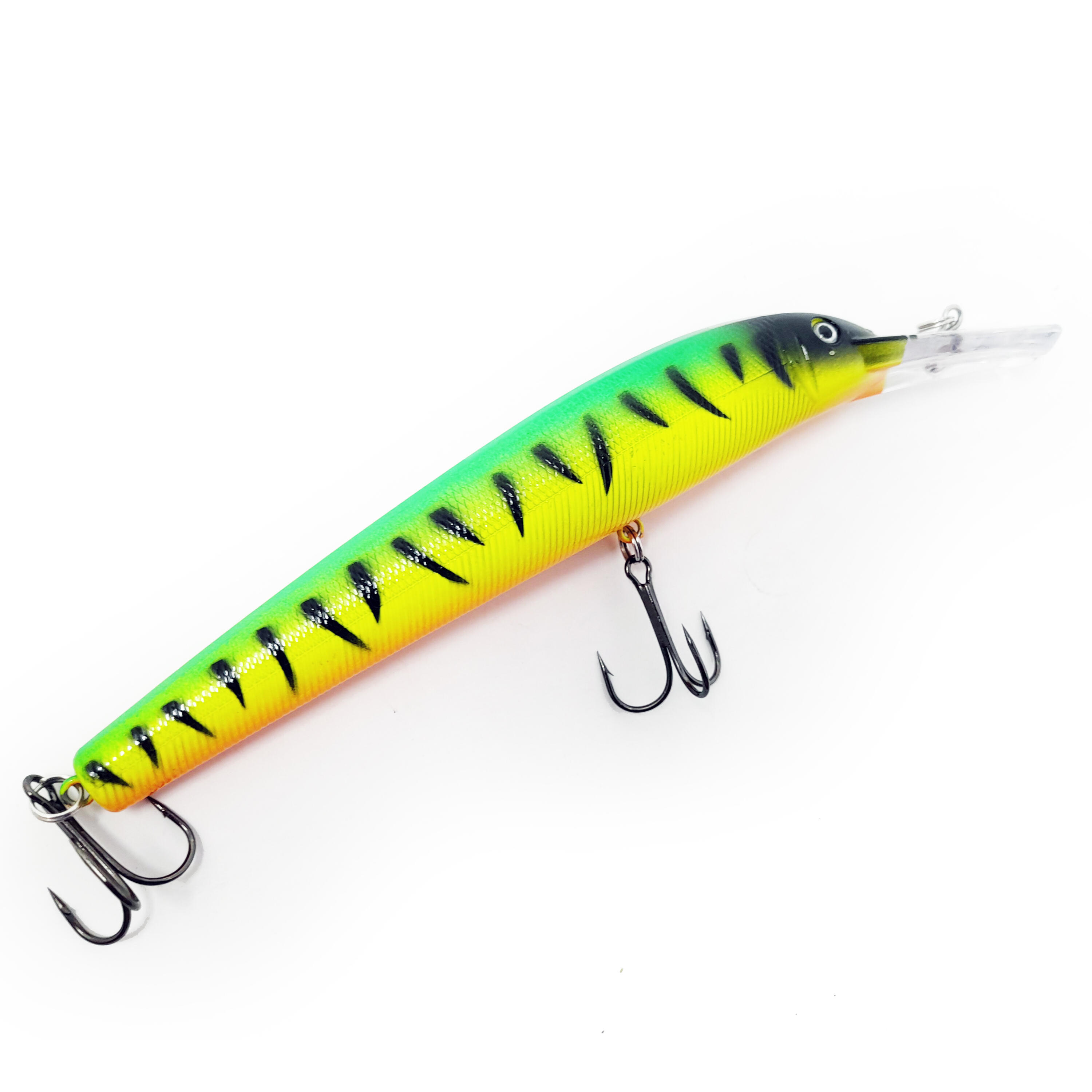 7 assorted rattling hardbait lures in a multi-section tackle box 5/5