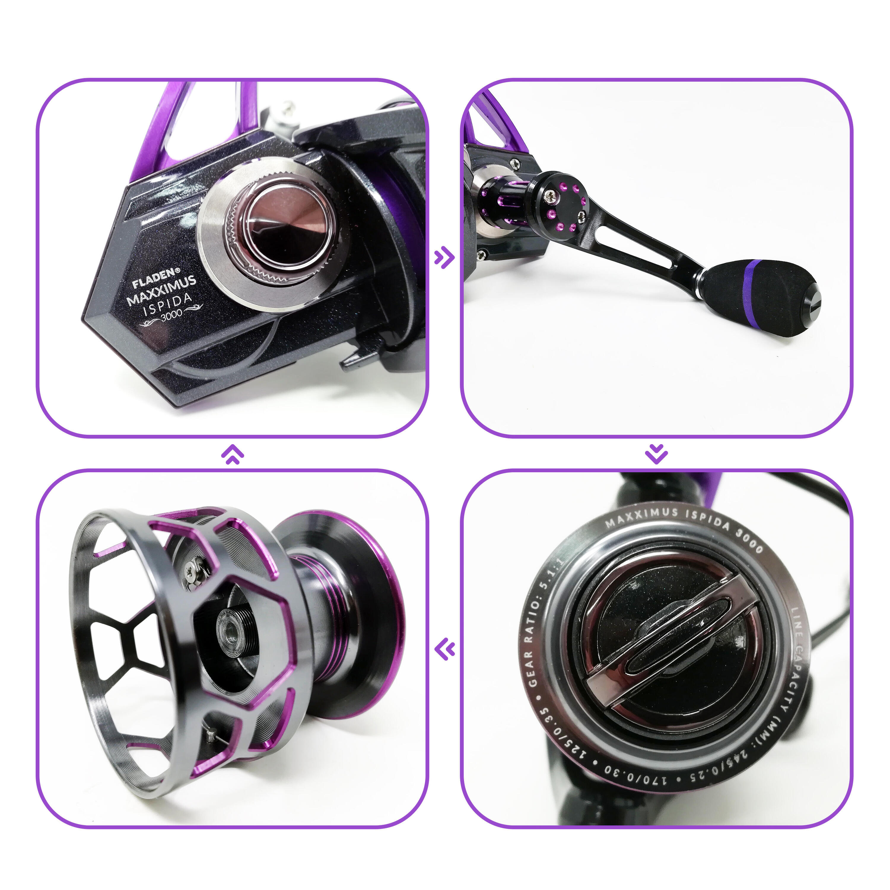 MAXXIMUS Ispida Fixed Spool Front Drag Reel with Spare Spool 2/4
