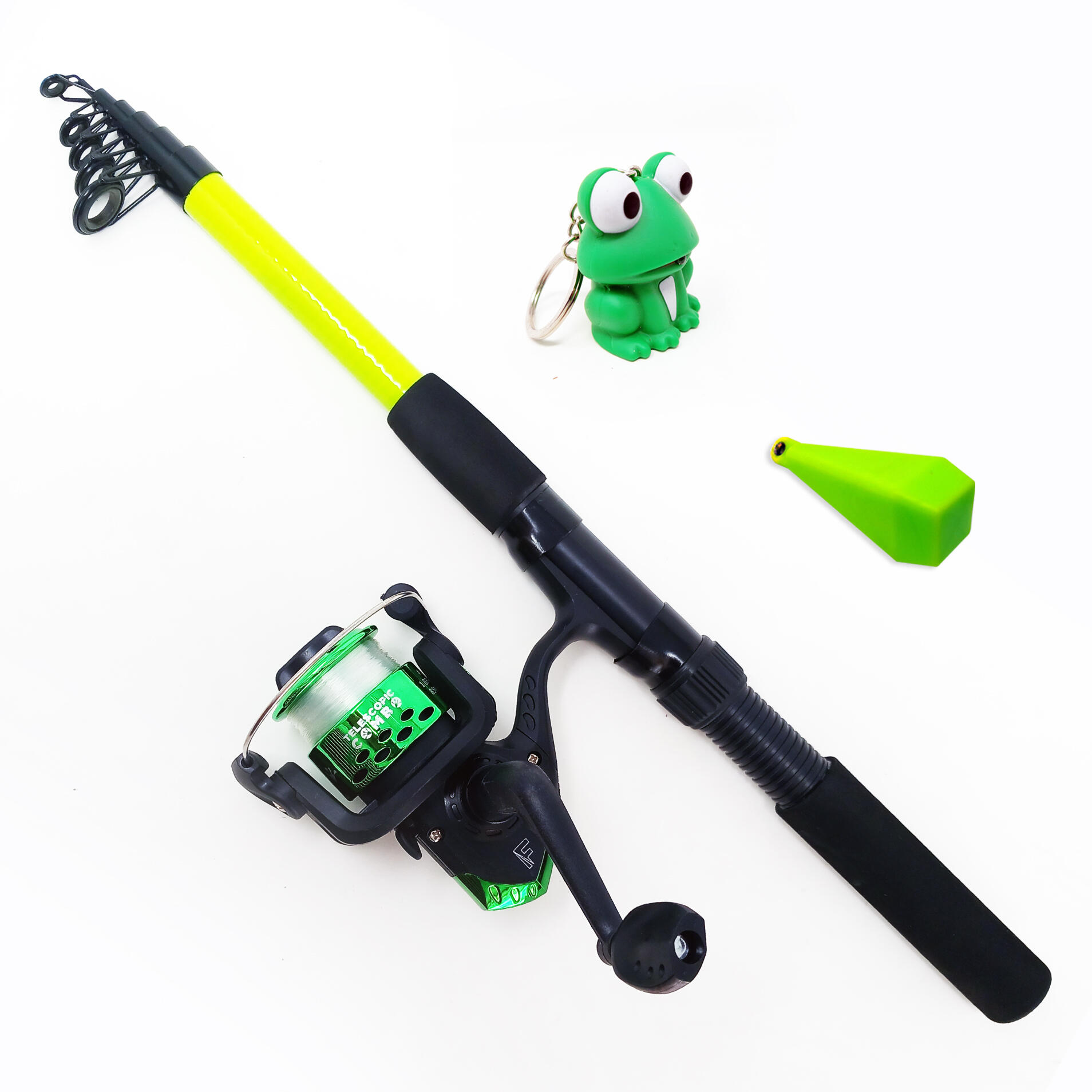 FLADEN 1.8m Junior Telescopic Rod & Reel Combo with training weight & keyring