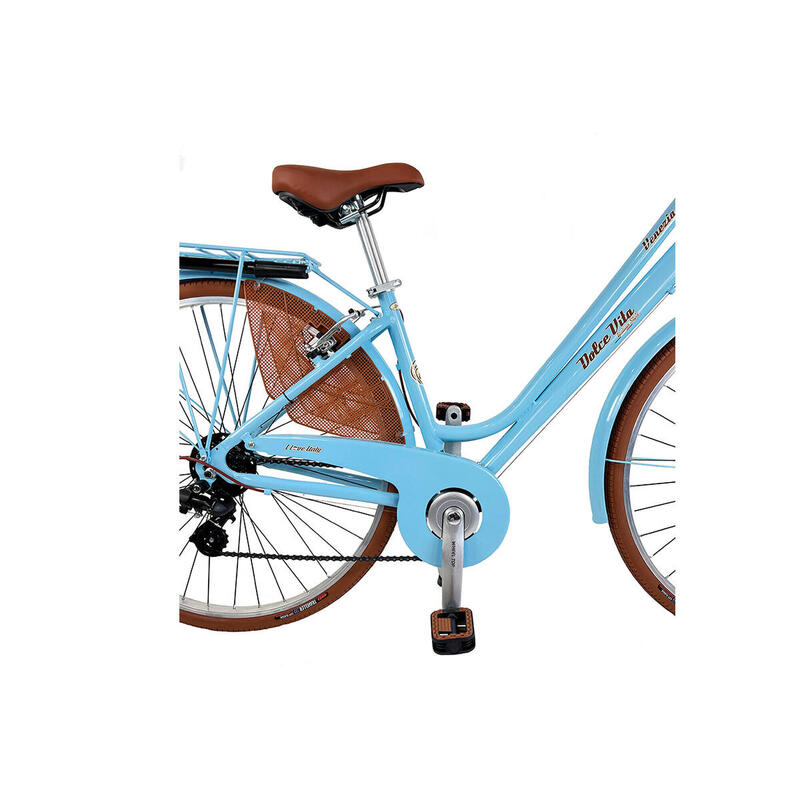 Bici da città Dolce Vita by Canellini Venezia con cesto - Azzurro