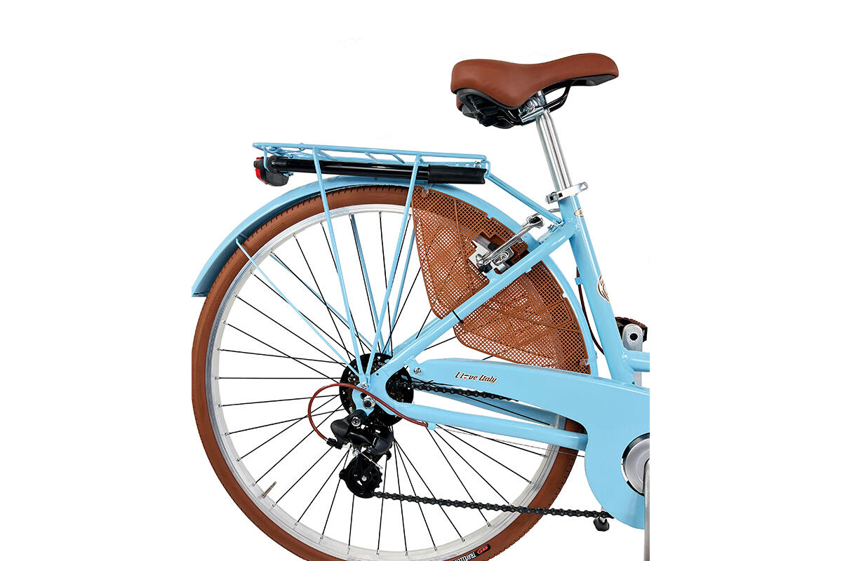 Stadtfahrrad Dolce Vita by Canellini VENEZIA mit Korb - Hellblau 2/5