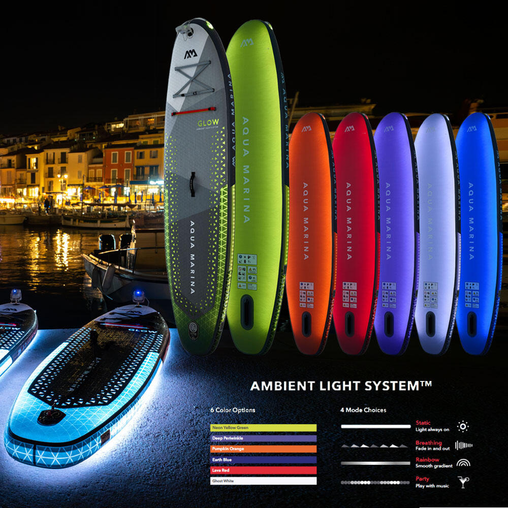Paddle gonfiabile Aqua Marina Glow 10’4″ – Innovativo SUP luminoso 4/6