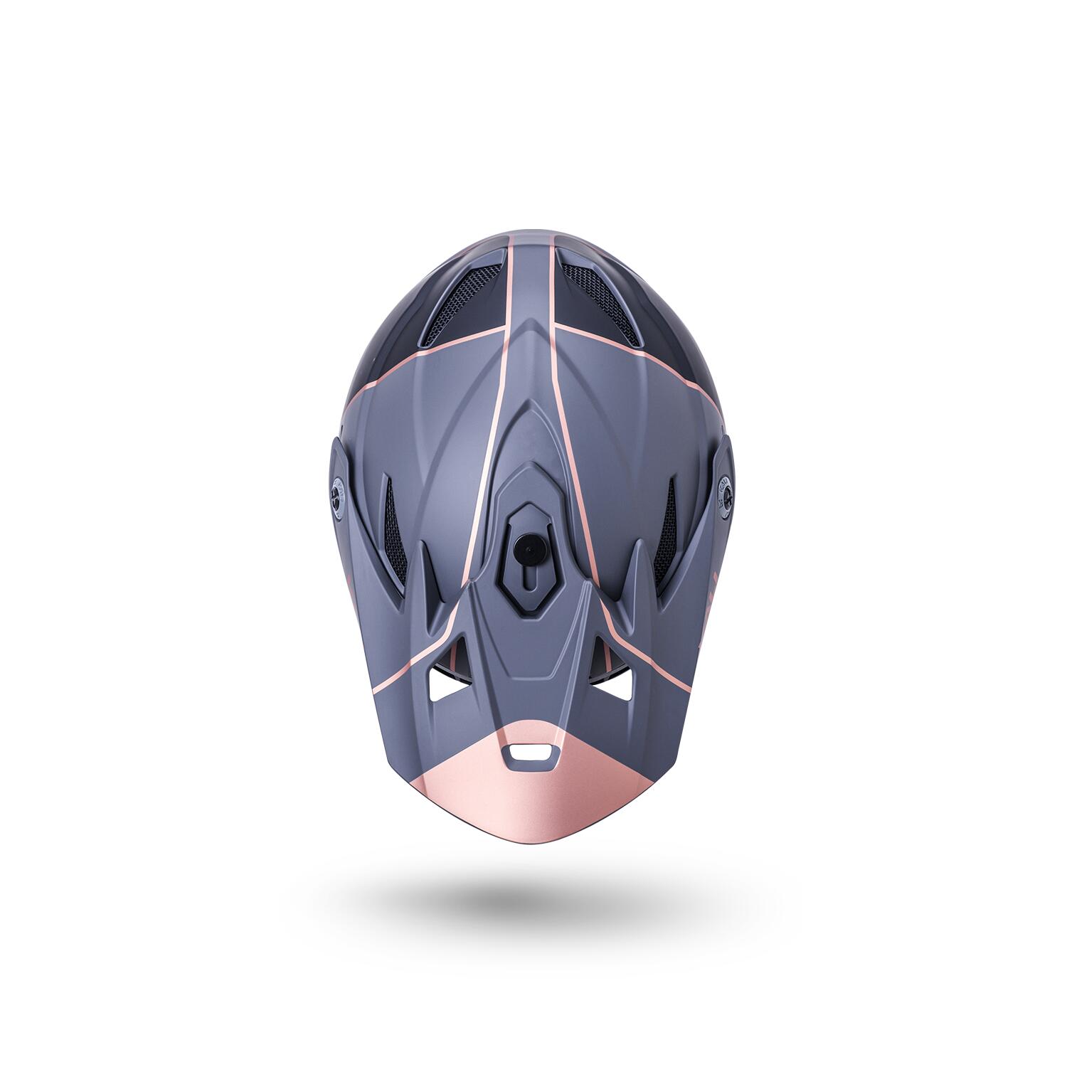 Kali Zoka Full Face Helmet Stripe Matt Black / Bronze KALI Decathlon