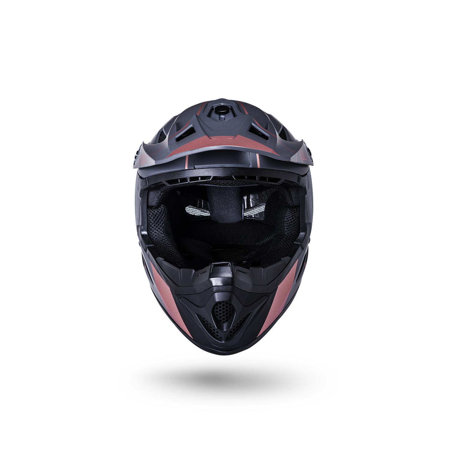 Kali Zoka Full Face Helmet Stripe Matt Black / Bronze KALI Decathlon