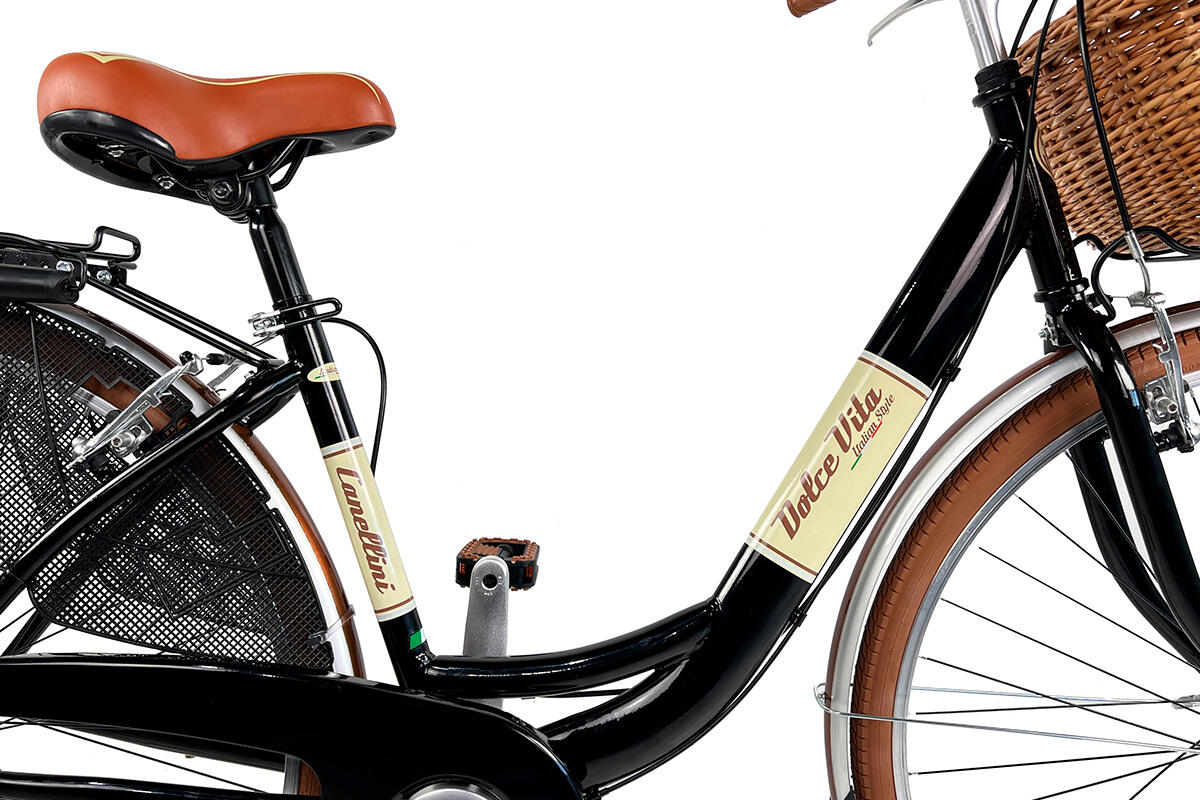 Stadtfahrrad Dolce Vita by Canellini VENERE 28" mit Korb - Schwarz 2/5