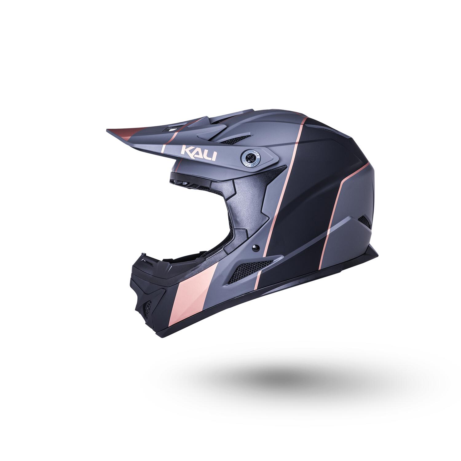 Kali Zoka Full Face Helmet Stripe Matt Black / Bronze KALI Decathlon