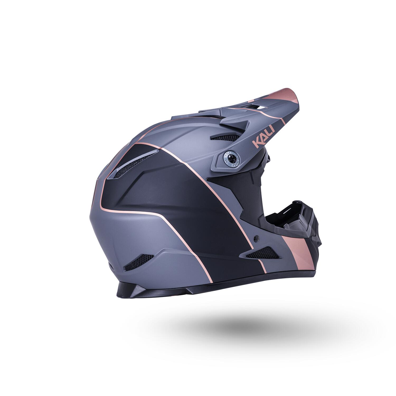 Kali Zoka Full Face Helmet Stripe Matt Black / Bronze KALI Decathlon