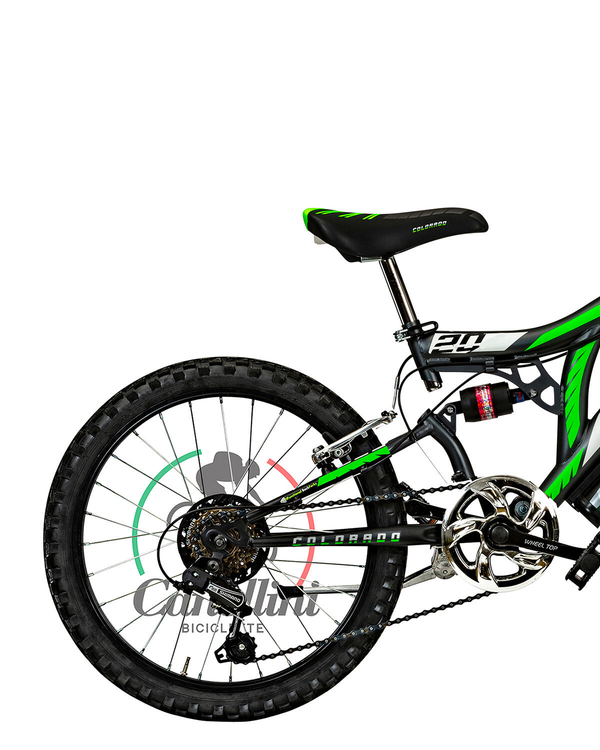 Bicicleta de criança BTT Canellini COLORADO 20" Suspensão Total  - Titânio/Verde 3/3