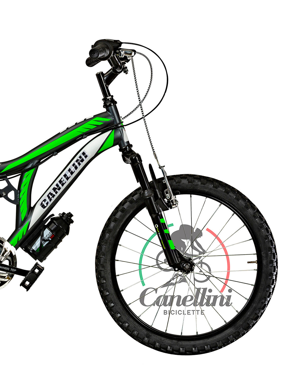 Bicicleta de criança BTT Canellini COLORADO 20" Suspensão Total  - Titânio/Verde 2/3