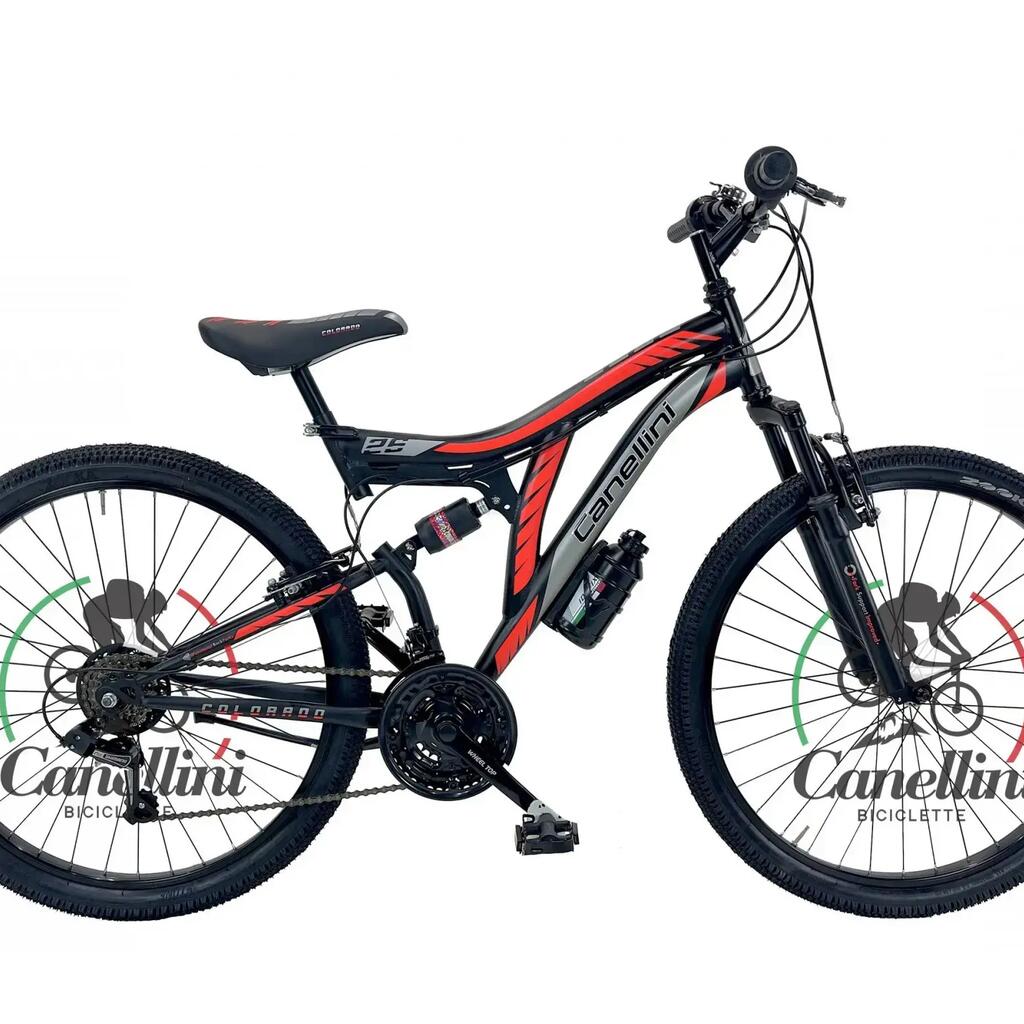 Boy's bike MTB Canellini COLORADO 26" FULL SUSPENSION - Black/Red