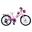 Vélo de fille VTT Canellini LINCY 20" - Blanc/Rose