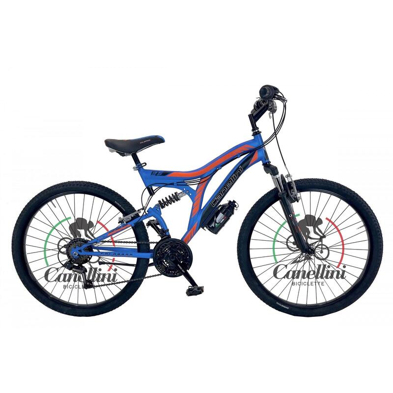 Vélo Enfant VTT Canellini Colorado 26" Full Suspension - Bleu/Orange
