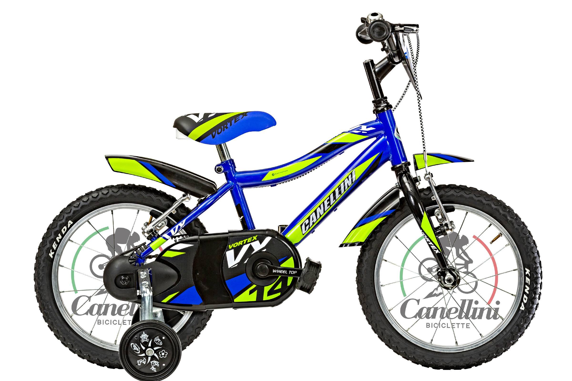 CANELLINI Boy's bike MTB Canellini VORTEX 14" - Blue/Green/Black
