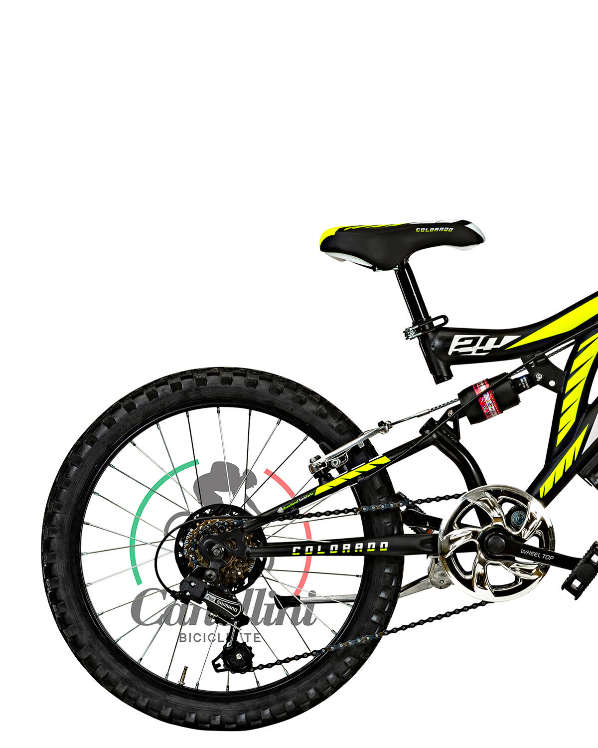 Kinderfahrrad MTB Canellini COLORADO 20" Full Suspension - Schwarz/Gelb 3/3