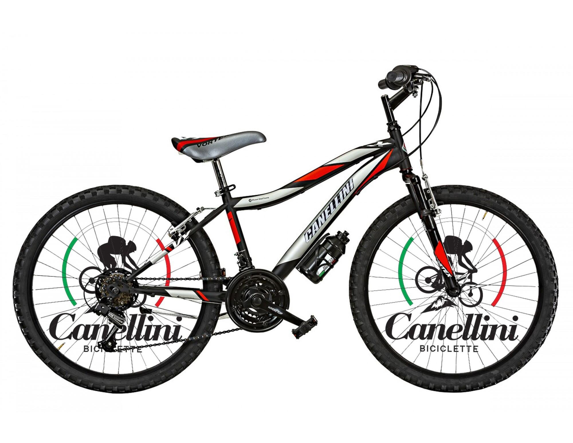 CANELLINI Bici da bambino MTB Canellini VORTEX 24" - Nero/Rosso