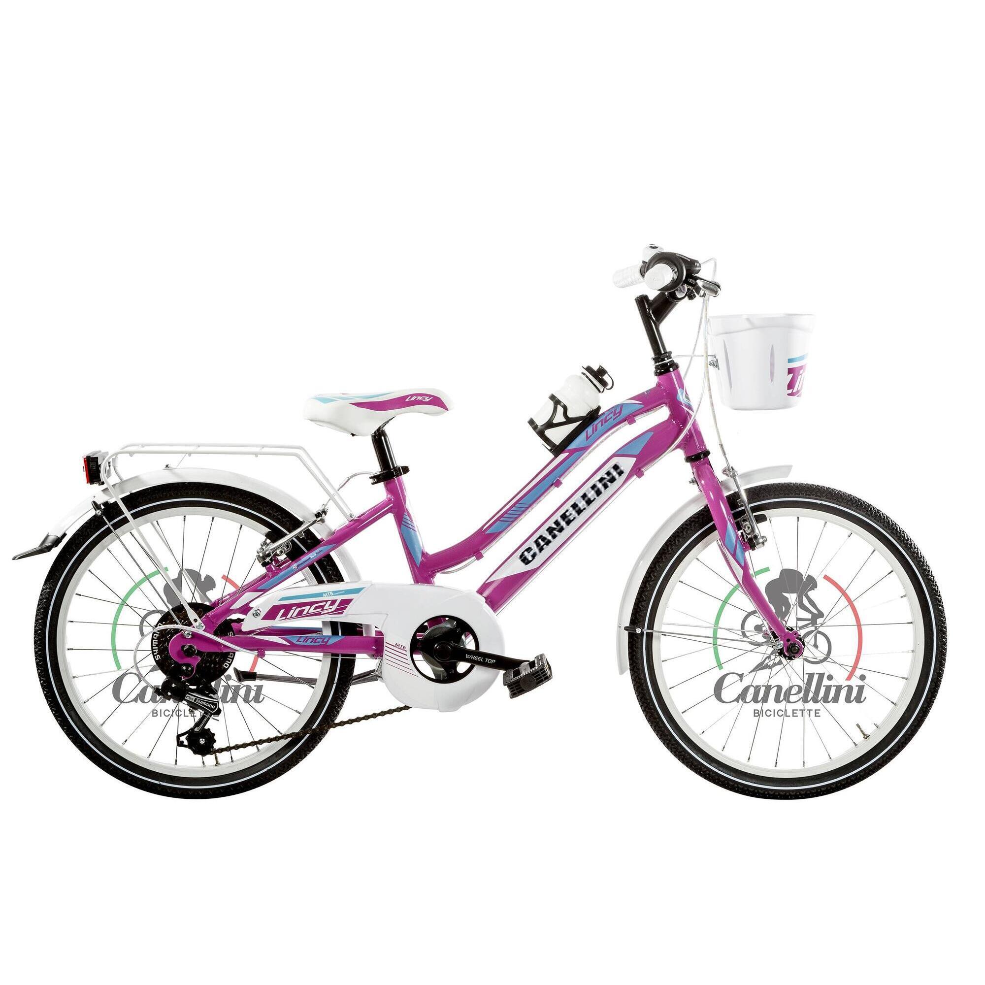 Rower Dziecięcy MTB Canellini LINCY 20"  - Fuksja/Błękitny