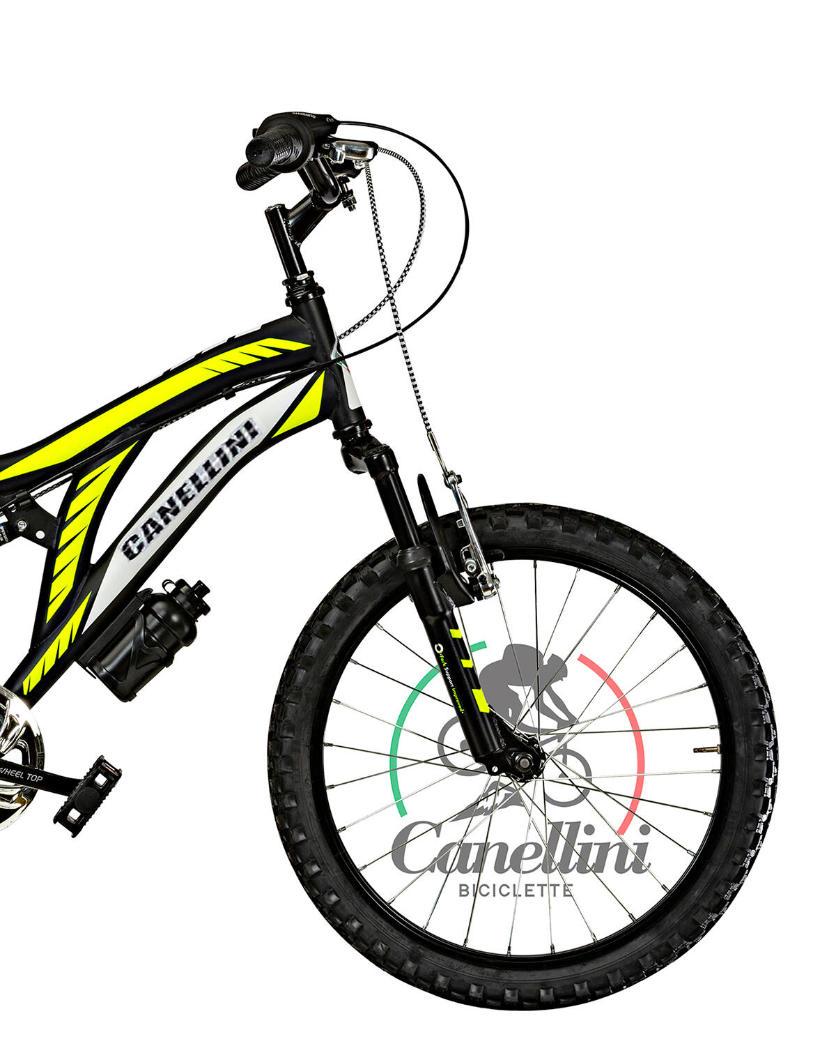 Kinderfahrrad MTB Canellini COLORADO 20" Full Suspension - Schwarz/Gelb 2/3