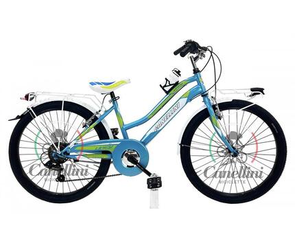 VTT Canellini LINCY 24" fuchsia/bleu clair, 6 vitesses, cadre acier