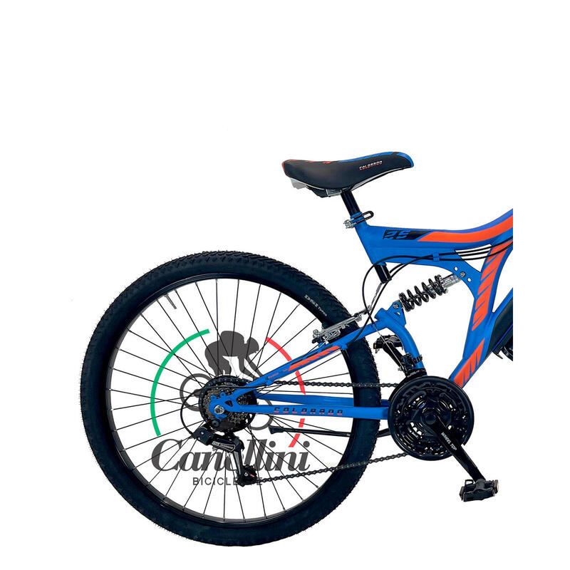 Bicicletă pentru băieți Canellini COLORADO 26" - Albastru/Portocaliu