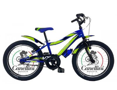 Kinderfahrrad MTB Canellini VORTEX 20" 1V - Blau/Grun/Schwarz