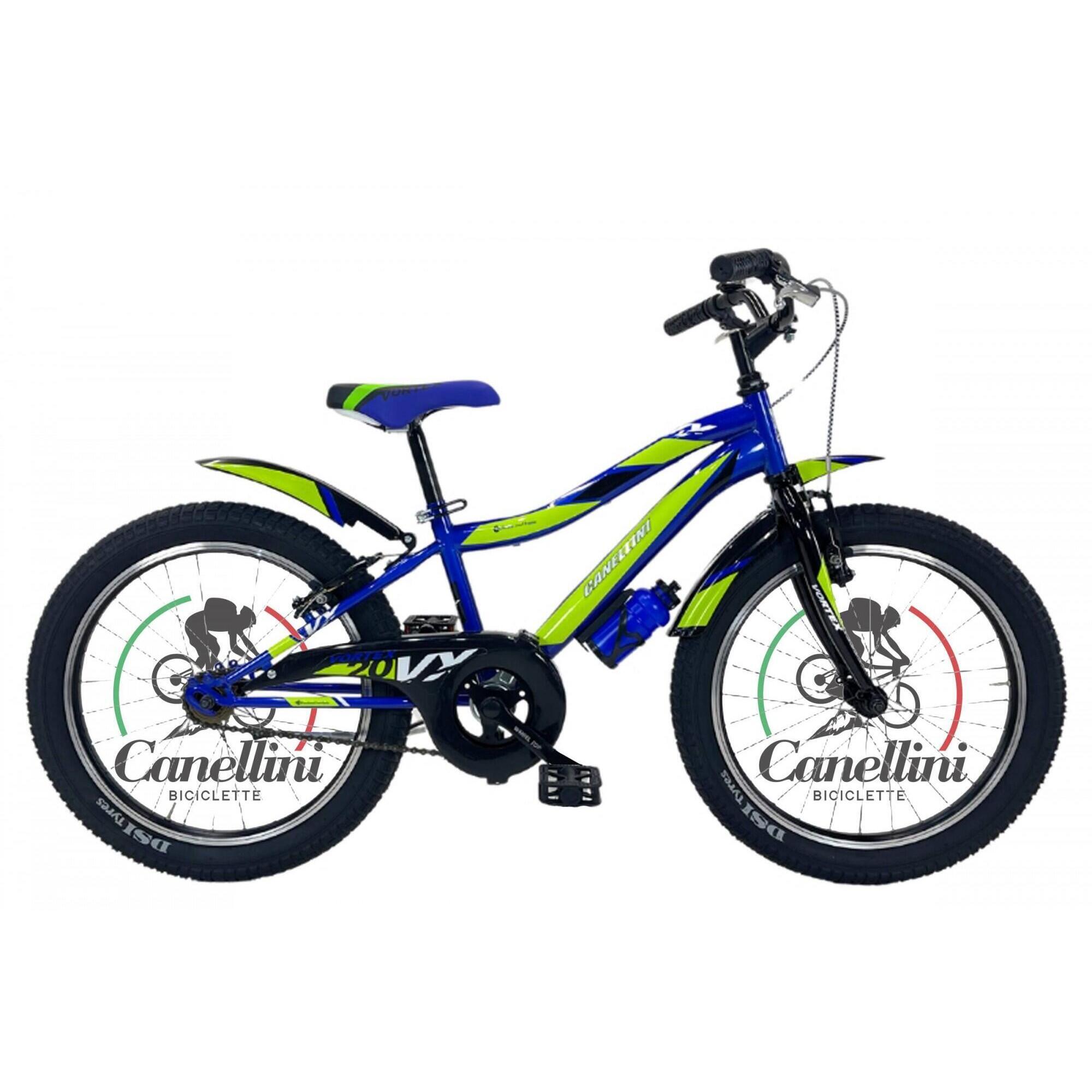 Bicicleta de criança BTT Canellini VORTEX 20" 1V - Azul/Verde/Preto