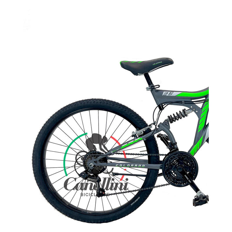 Bicicletă pentru băieți Canellini COLORADO 26" - Titan/Verde