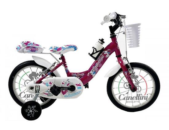 Meisjesfiets Canellini VENERE 14" BABY BUNNY - Fuchsia