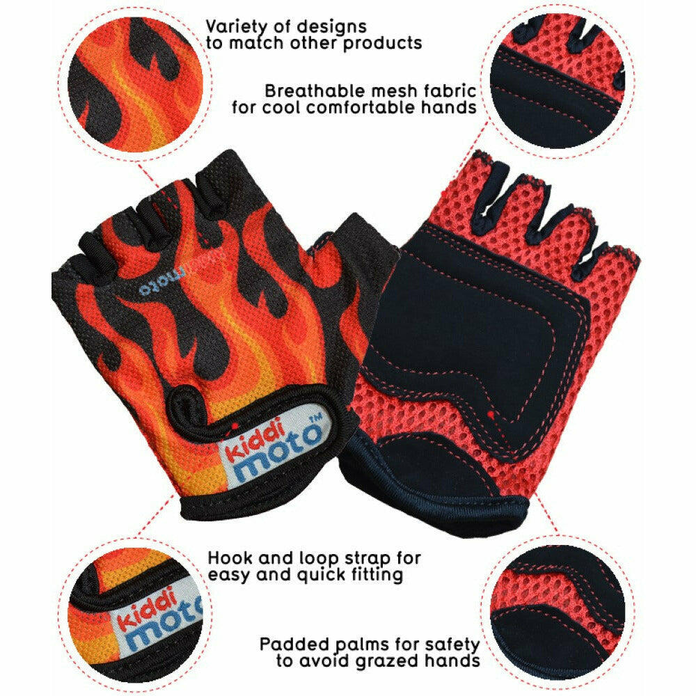 Kids Flame Cycling Gloves 2/7