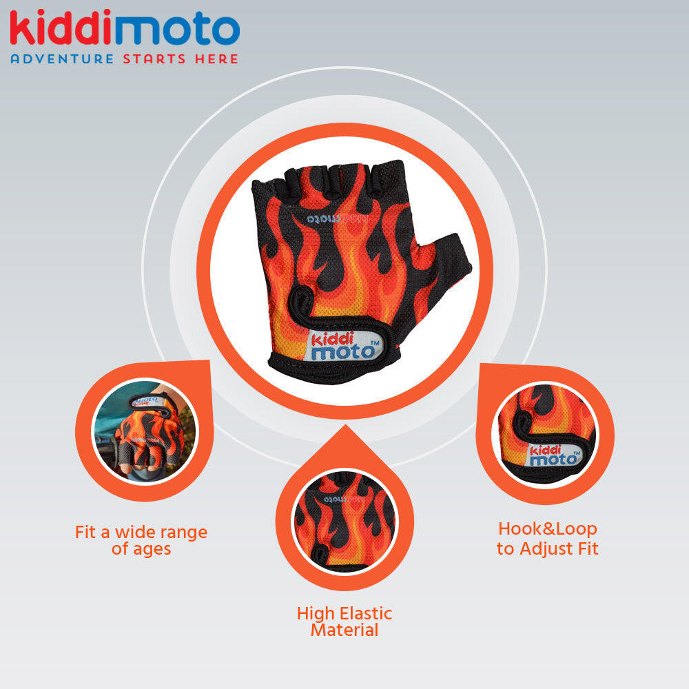 Kids Flame Cycling Gloves 6/7