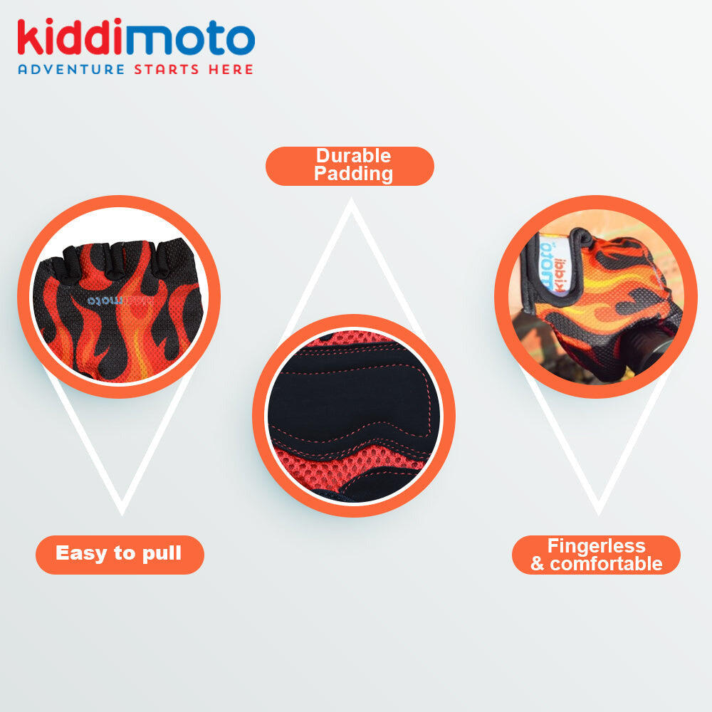 Kids Flame Cycling Gloves 7/7