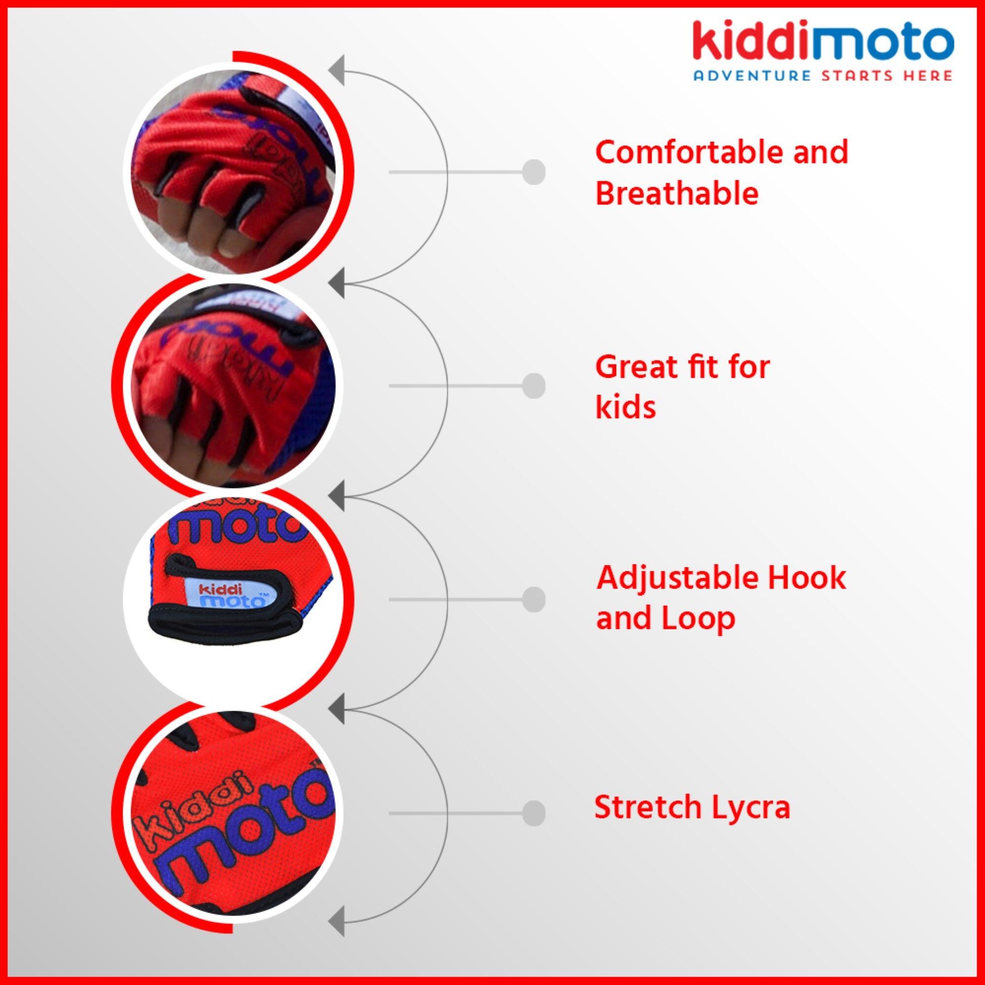 Red Cycling Gloves 5/6