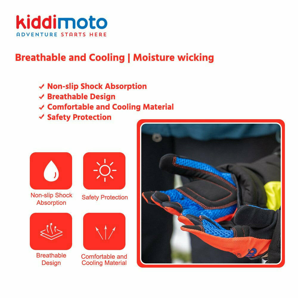 Guantes KIDDIMOTO Rojo, Talla Grande (dedos completos) 5/6