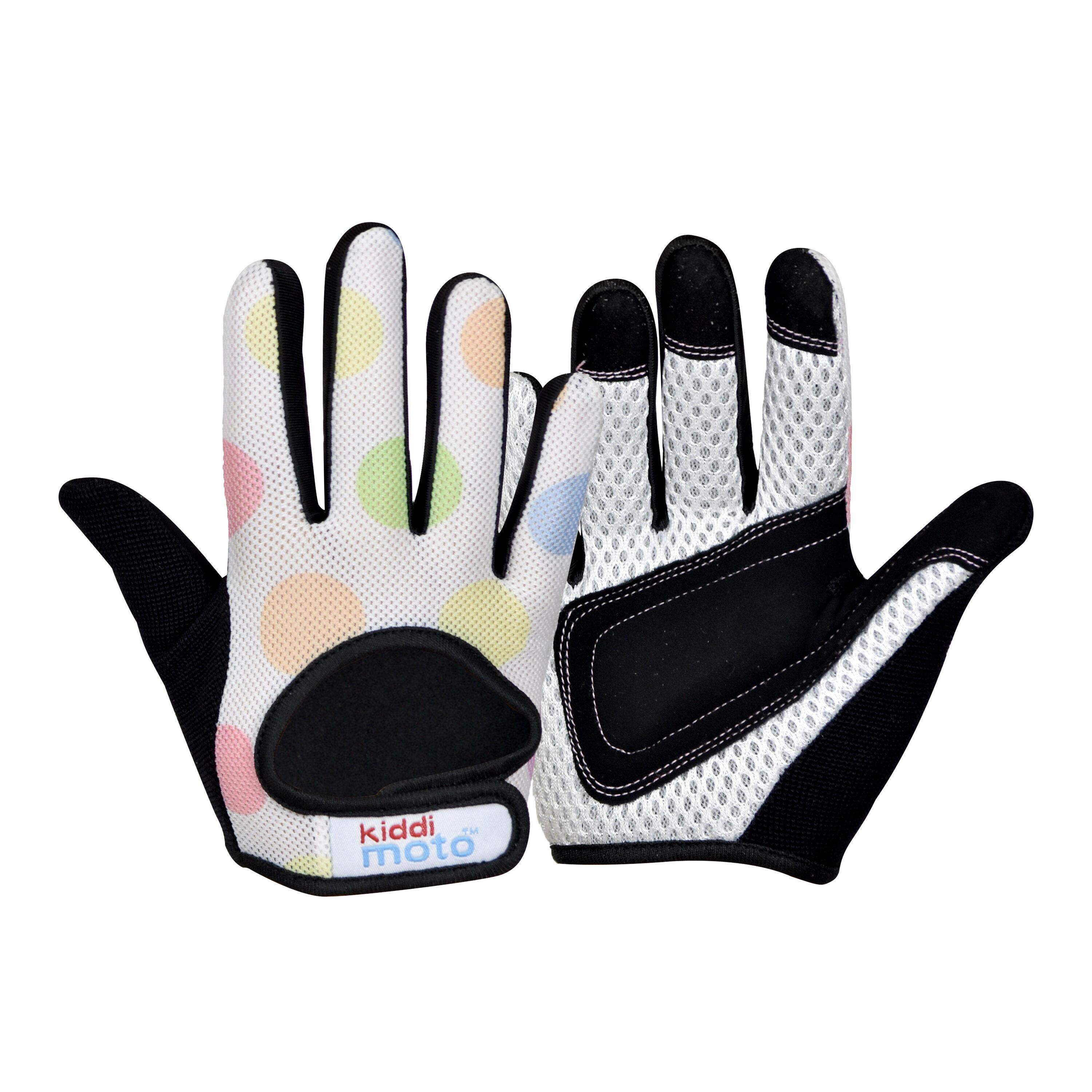 KIDDIMOTO Pastel Dotty Full Finger Cycling Gloves