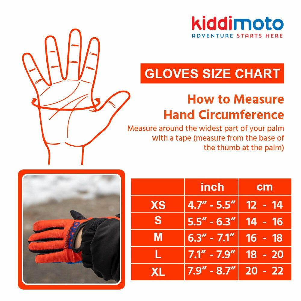 Guantes KIDDIMOTO Rojo, Talla Grande (dedos completos) 2/6