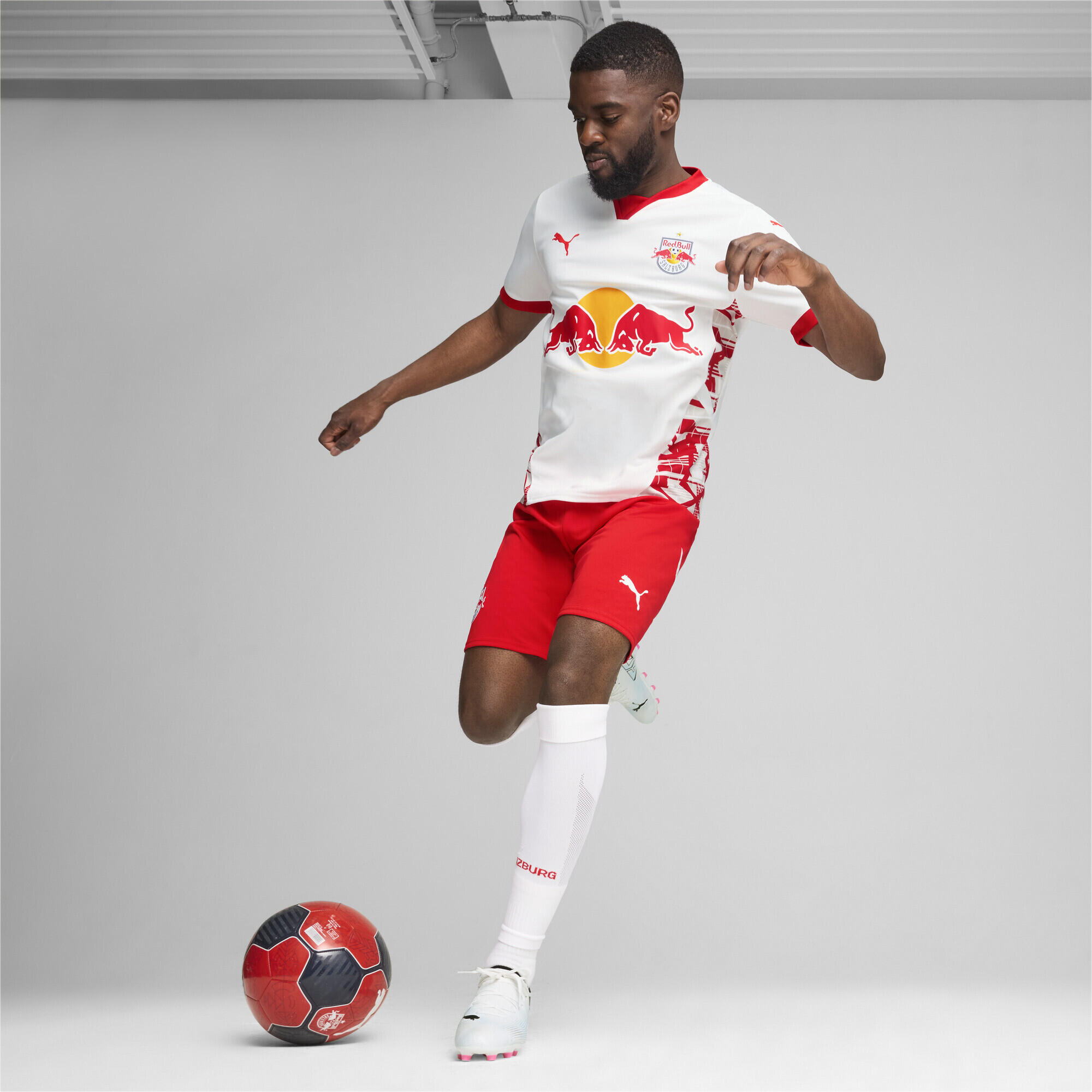 Camiseta FC Red Bull Salzburg 1.ª equipación 24/25 Hombre PUMA White Red 4/7
