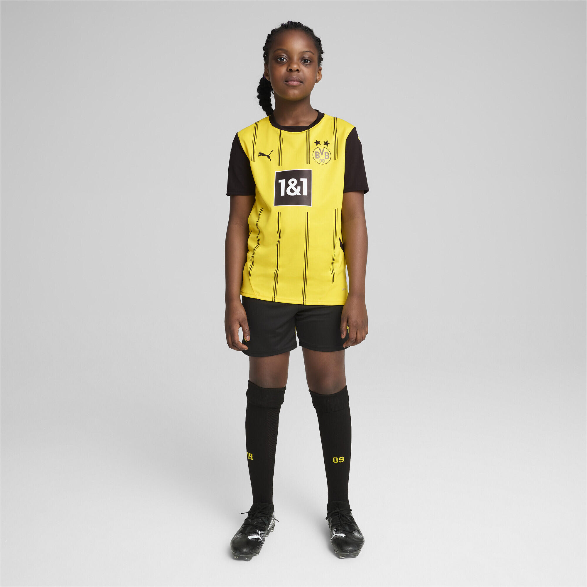 Borussia Dortmund 24/25 thuisshirt voor jongeren PUMA Faster Yellow Black 6/7