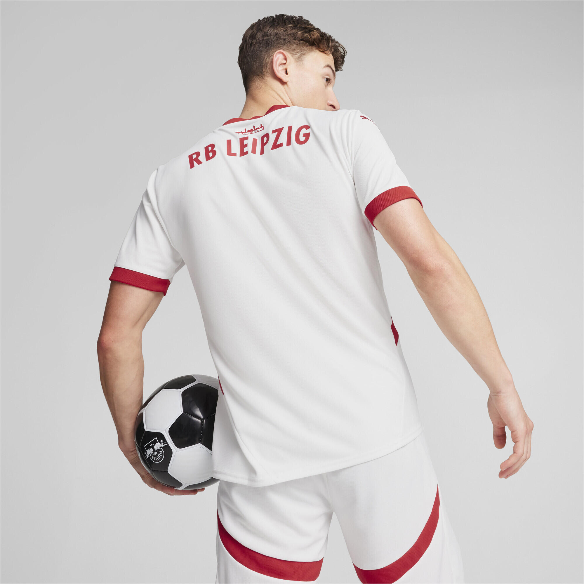 RB Leipzig 24/25 thuisshirt voor heren PUMA White For All Time Red 5/7