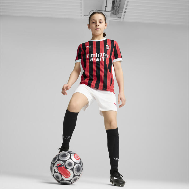 Maillot Home 24/25 AC Milan Enfant et Adolescent PUMA For All Time Red Black